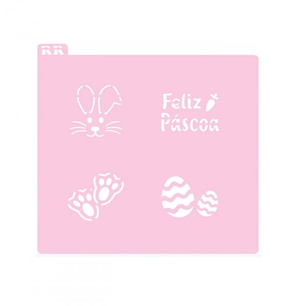 Stencil Páscoa 1 Pão De Mel/Macaron (4054) - R.R. Oliveira