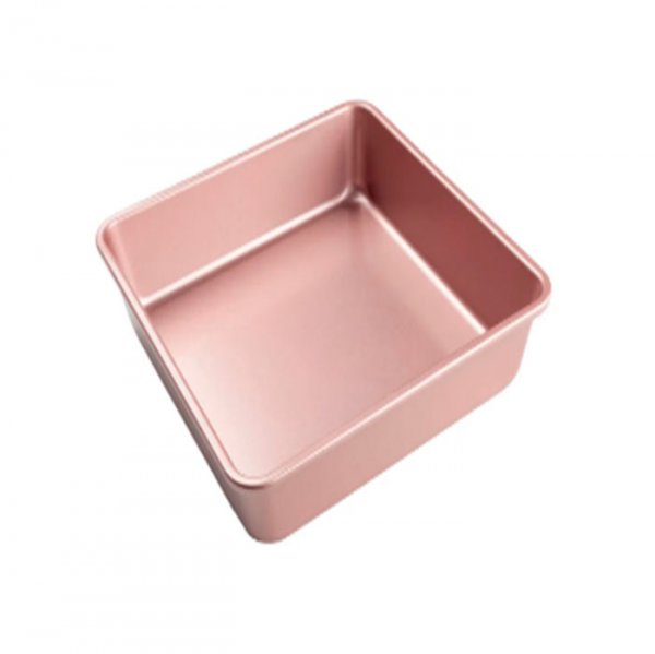 Forma Anti-Aderente Quadrada Aço Carbono Rose Gold 24X24X5Cm - Cromus