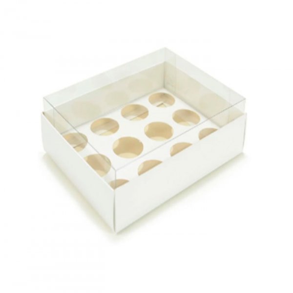 Caixa Para 12 Brigadeiros Branco 18X13X4Cm (5Un) - Yinpack