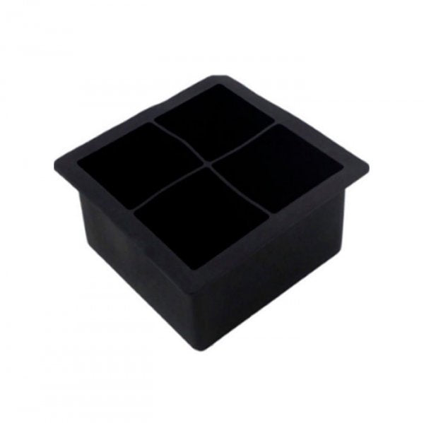 Forma De Gelo De Silicone Preto 4 Cubos Jumbo - Oikos