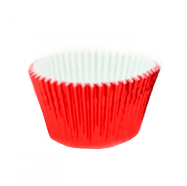 Forminha Metalizada N°6 Vermelho Lisa (C/50) - Mago