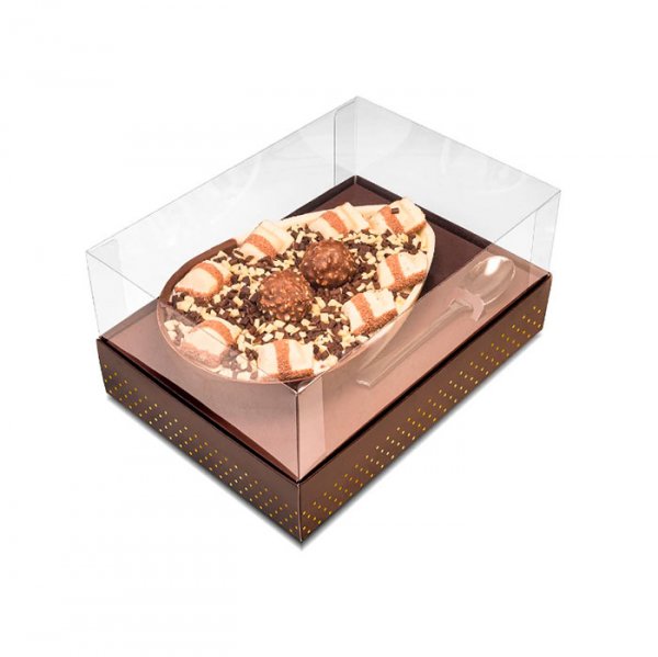 Caixa Ovo De Colher 3 Em 1 Marrom Poa 250/350/500G (5Un) - Sulformas