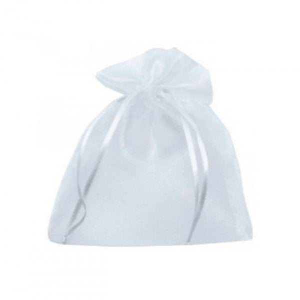 Saco De Organza Branco 10X15Cm (10Un) - Xingo