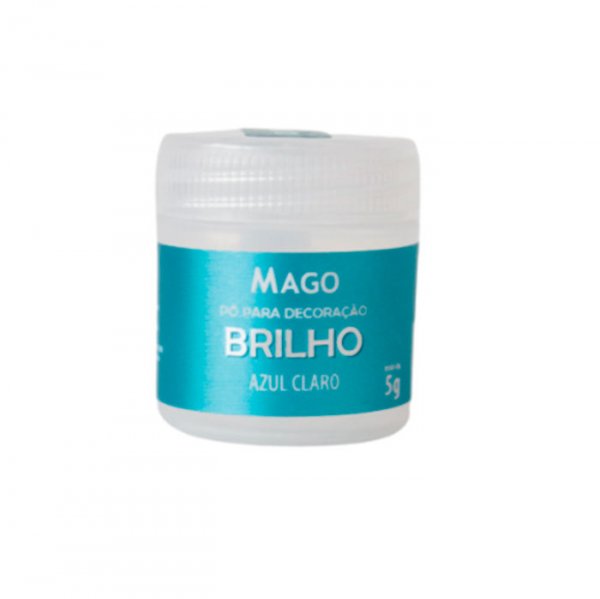 Pó Para Decoração Brilho - Azul Claro 5G - Mago