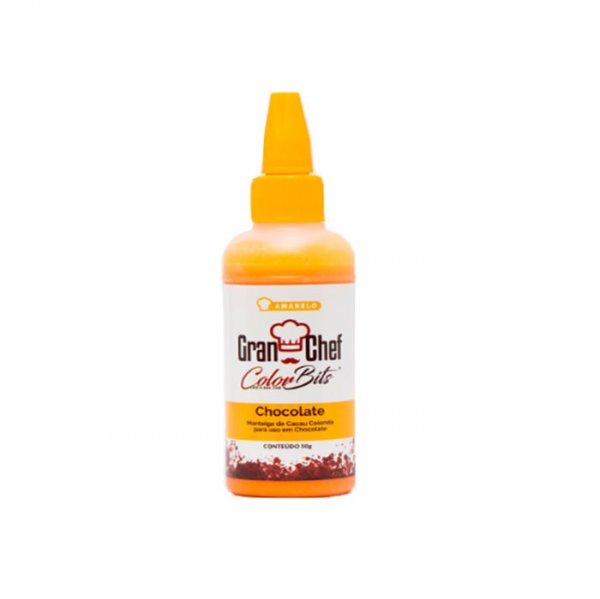 Color Bits Chocolate - Amarelo - 50g - Gran Chef
