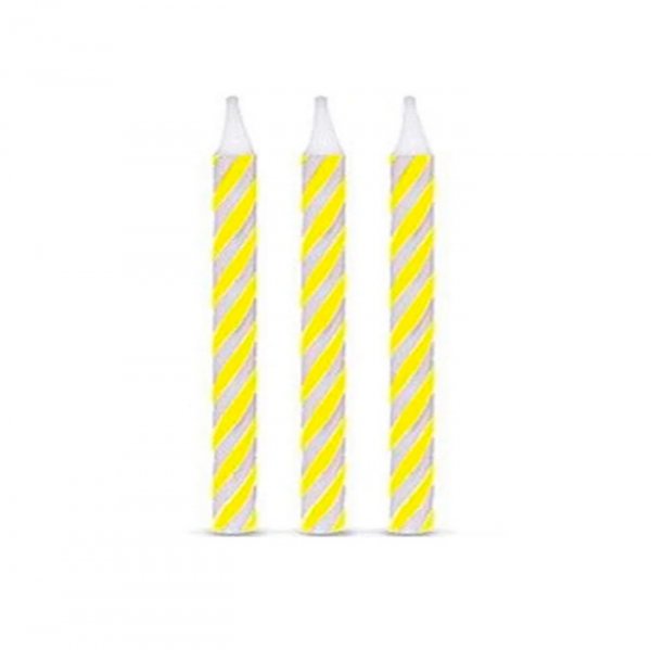 Vela Palitinho Espiral Amarelo - Silver Festas
