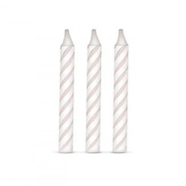 Vela Palitinho Espiral Branca - Silver Festas
