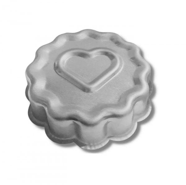 Forma Decorada Redonda Coração 13cm - Metasa