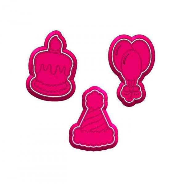 Kit Cortador E Carimbo Aniversario 1 3D - R.R Oliveira