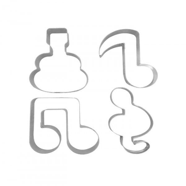 Cortador Em Inox Notas Musicais M - R.R. Oliveira