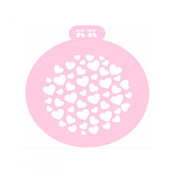 Estencil Redondo Coração 1 Ref 3027 - R.R. Oliveira