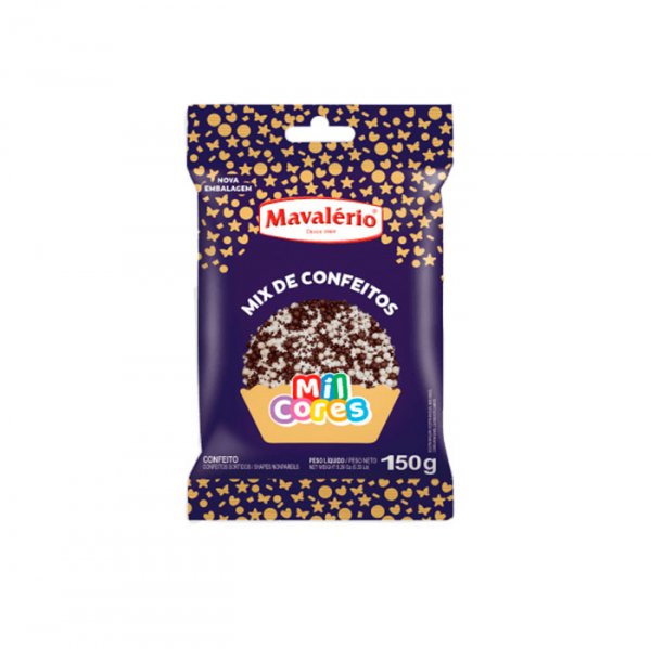 Mix De Confeitos Marrom 150Gr - Mavalerio