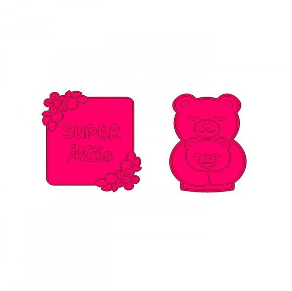 Kit Cortador E Carimbo Mãe 1 3D - R.R. Oliveira