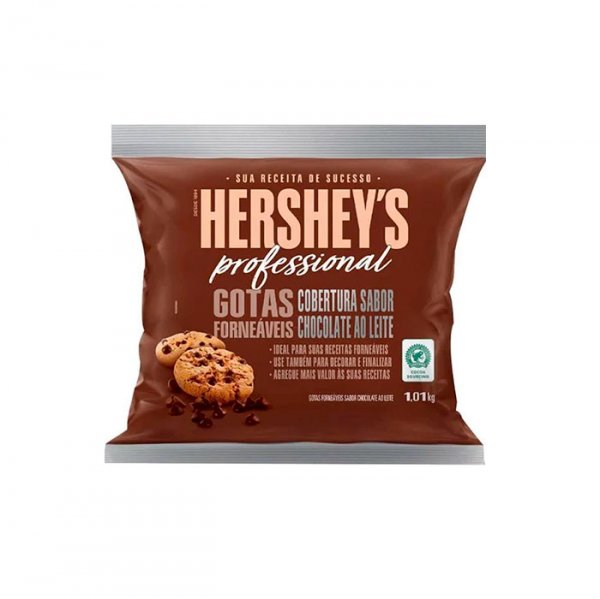 Cobertura Fracionada em Gotas Forneáveis de Chocolate Ao Leite - 1,01Kg - Hershey's Professional