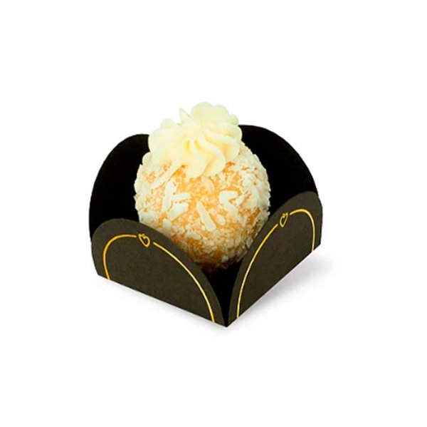 Forminha 4 Petalas Marrom Coracao (50Un) - Sulformas