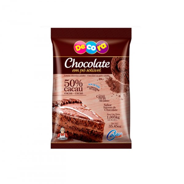 Chocolate em Pó Solúvel 50% Cacau 1,005Kg - Cacau Foods