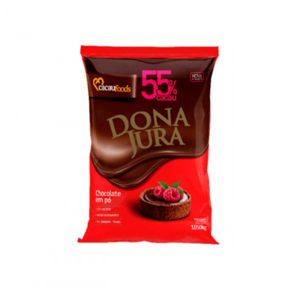 Chocolate em Pó Solúvel 55% Cacau 1,05Kg - Dona Jura