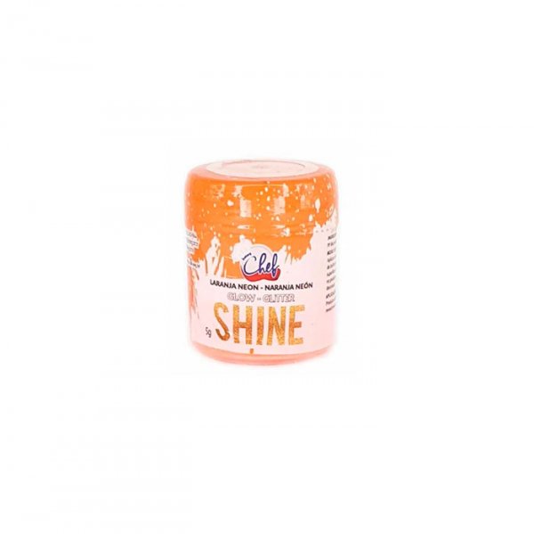 Glitter Glow Laranja Neon 5Gr Shine - Iceber Chef