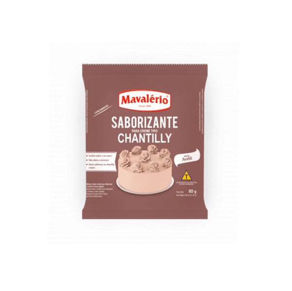 Pó Saborizante Chantilly Avelã 80Gr - Mavalerio