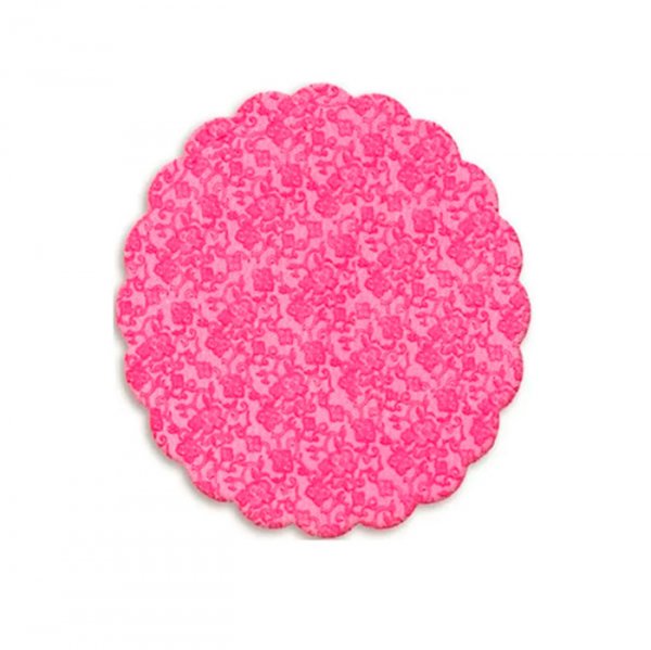 Fundo Bandeja Renda Francesa Pink 7Cm (100Un) - Cromus