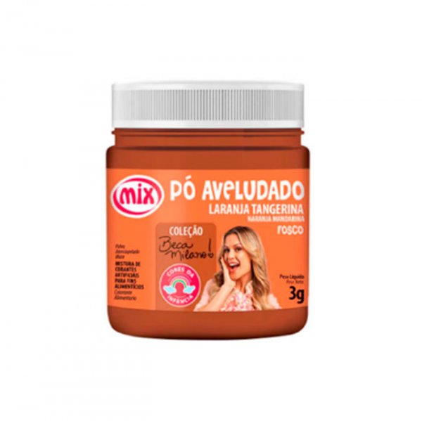 Corante Em Po Beca Fosco Aveludado Laranja Tangerina 3G - Mix