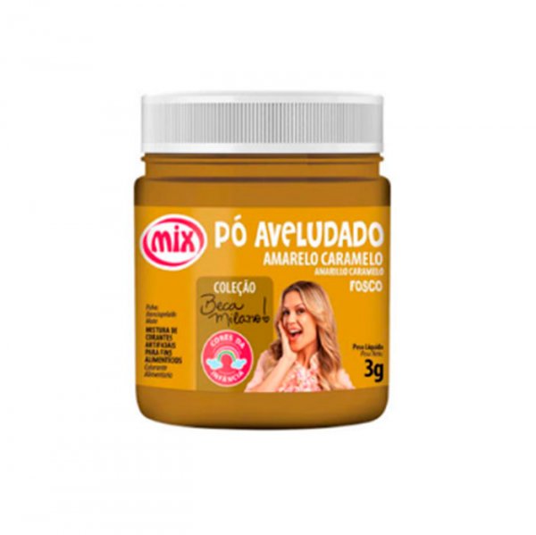 Corante Em Pó Beca Fosco Aveludado Amarelo Caramelo 3G - Mix