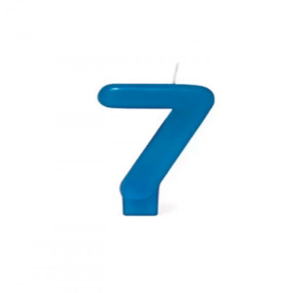 Vela Grande N°7 Azul - Silver Festas