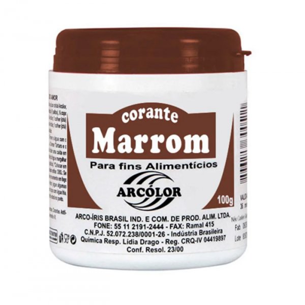 Corante Em Pó Marrom 100G - Arcolor