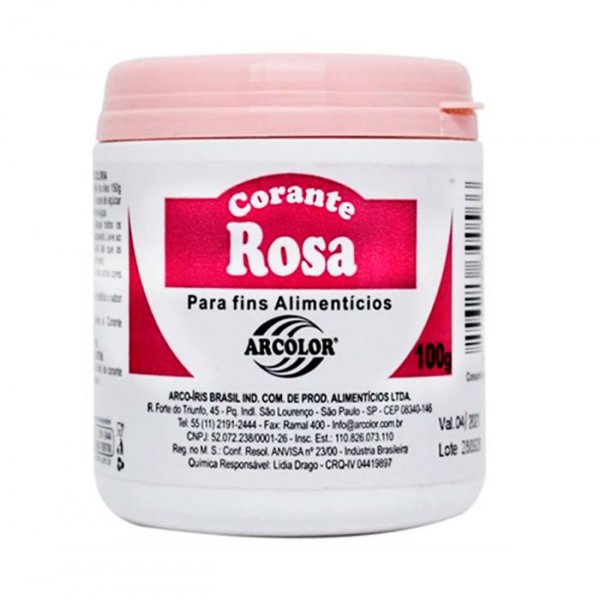 Corante Em Pó Rosa Nobre 100G - Arcolor