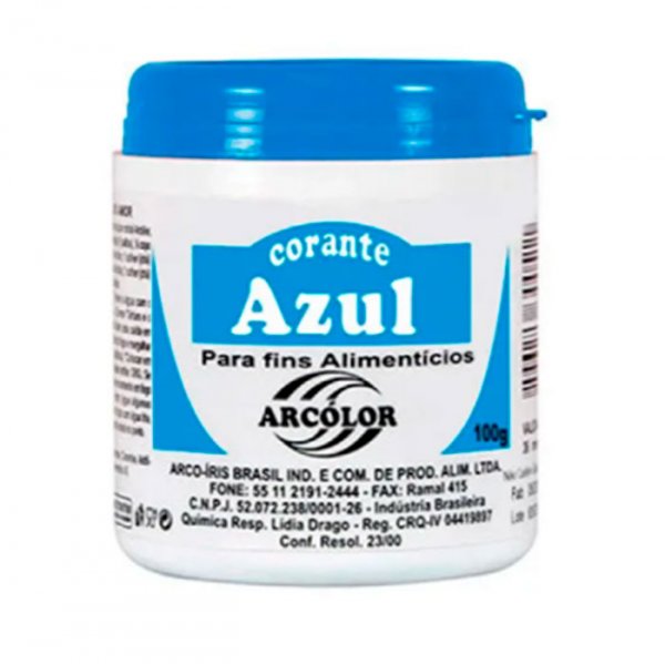 Corante Em Pó Azul 100G - Arcolor