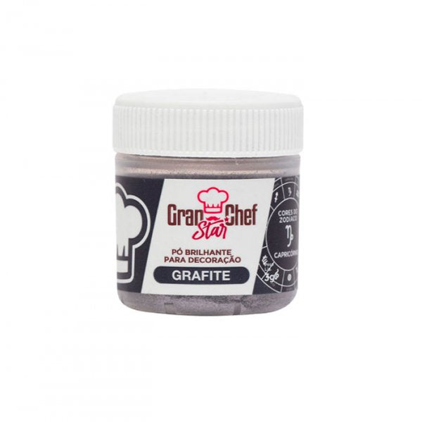 Pó Brilhante Para Decoração Grafite Capricórnio 3g - Gran Chef