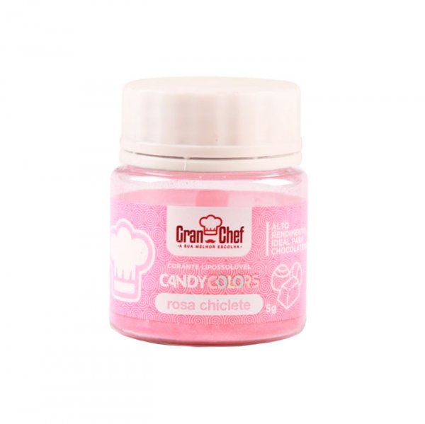 Corante em Pó Lipossolúvel - Candy Colors Rosa Chiclete - 5g - Gran Chef