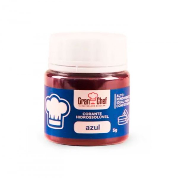 Corante Hidrossolúvel - Azul - 5g - Gran Chef