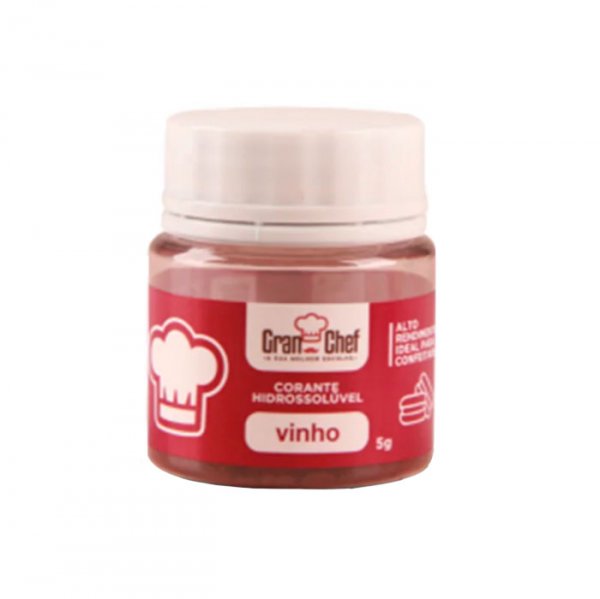 Corante Hidrossolúvel - Vinho - 5g - Gran Chef