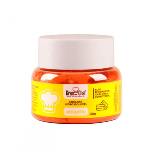Corante Hidrossolúvel - Amarelo - 30g - Gran Chef