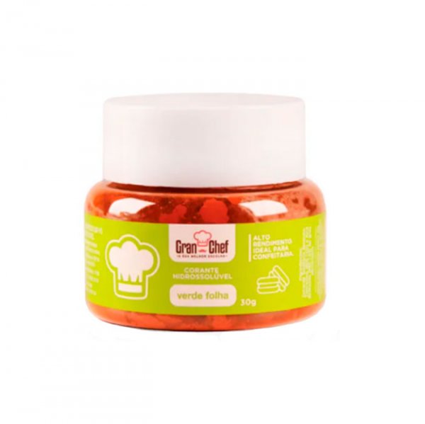 Corante Hidrossolúvel - Verde Folha - 30g - Gran Chef