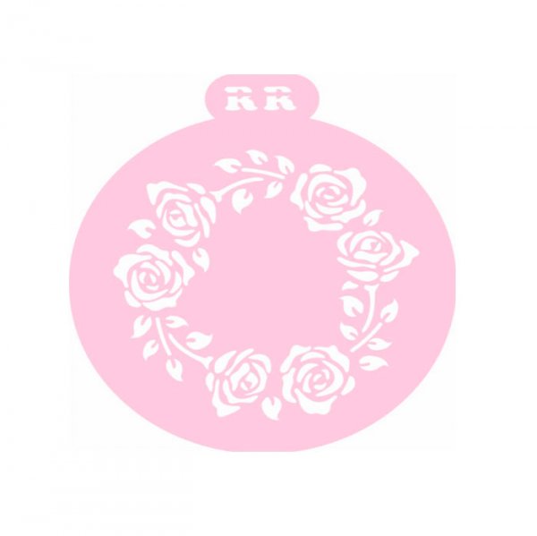 Stencil Bolo Redondo Rosas - R.R Oliveira