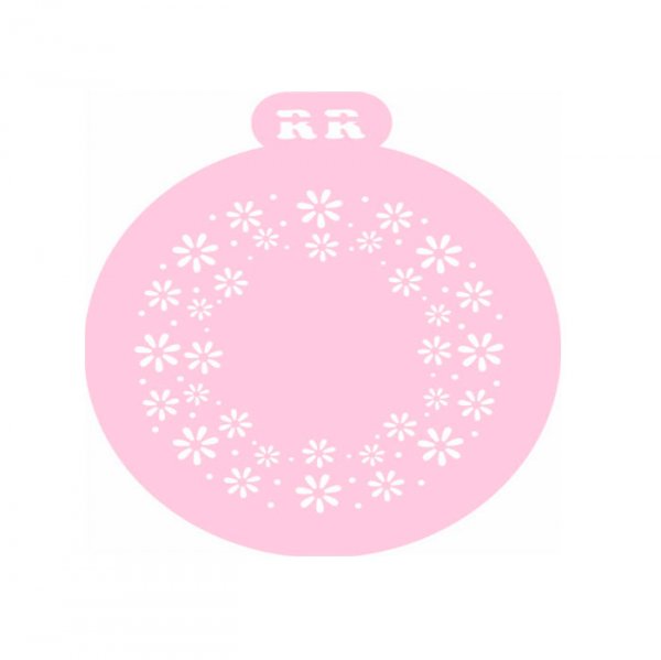 Stencil Bolo Redondo Margaridas - R.R Oliveira
