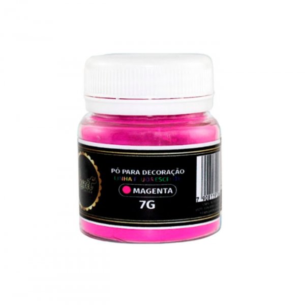 Pó Para Decoração Magenta Fluorescente 7G - Sweet Decor