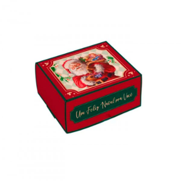 Caixa Para 4 Doces Noel Carmin (9X9X4.5Cm) Unidade - Cromus