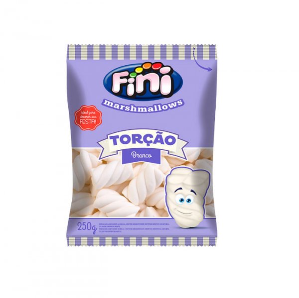 Marshmallow Torcao Branco (250G) - Fini