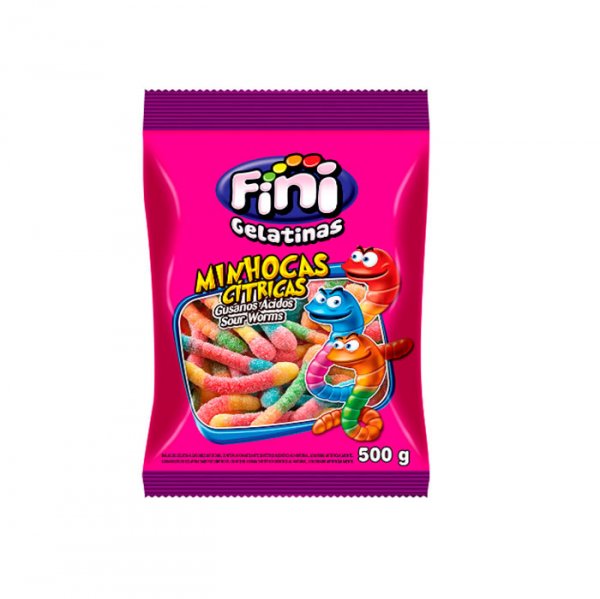 Goma Minhoca Citrica (500G) - Fini
