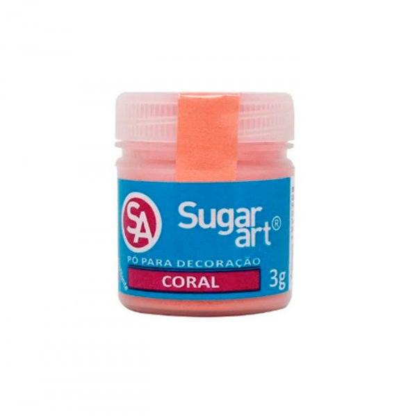 Pó Para Decoração Sugar 3G Coral - Sugar Art