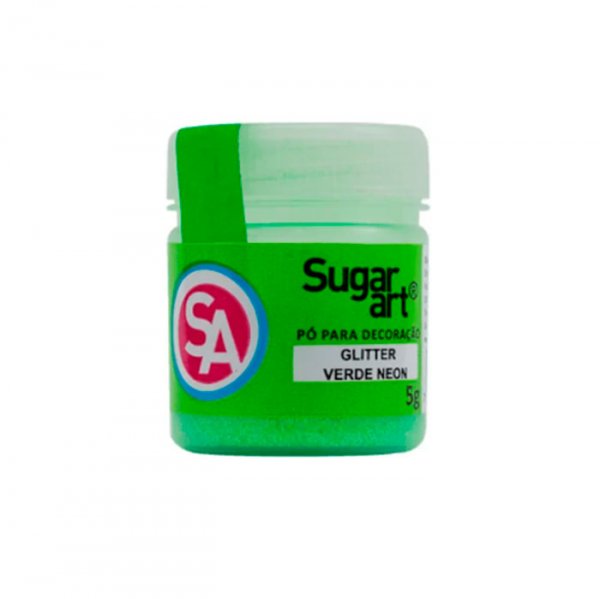 Glitter Para Superfícies Verde Neon  5G - Sugar Art