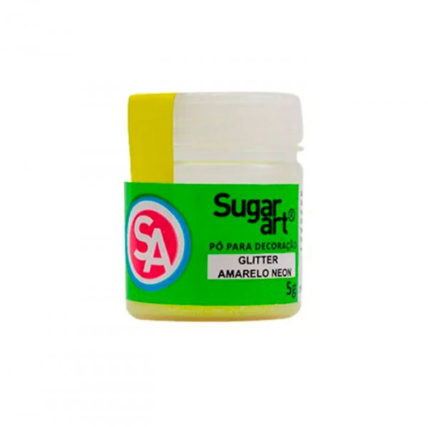 Pó Para Decoração Sugar 5G Amarelo Neon - Sugar Art