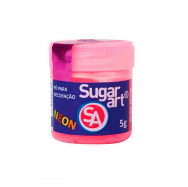 Pó Para Decoração Sugar 5G Rosa Pink Neon - Sugar Art