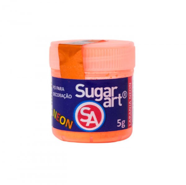 Pó Para Decoração Sugar 5G Laranja Neon - Sugar Art
