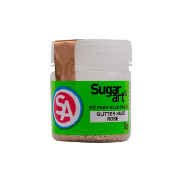 Glitter Nude Rosé Para Superfície 5G - Sugar Art