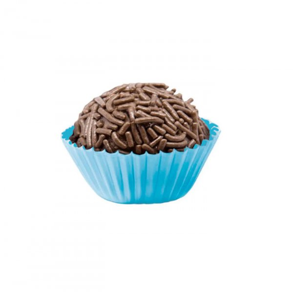 Forminha De Papel Azul Bebe N.04 Lisa (100Un) - Mago