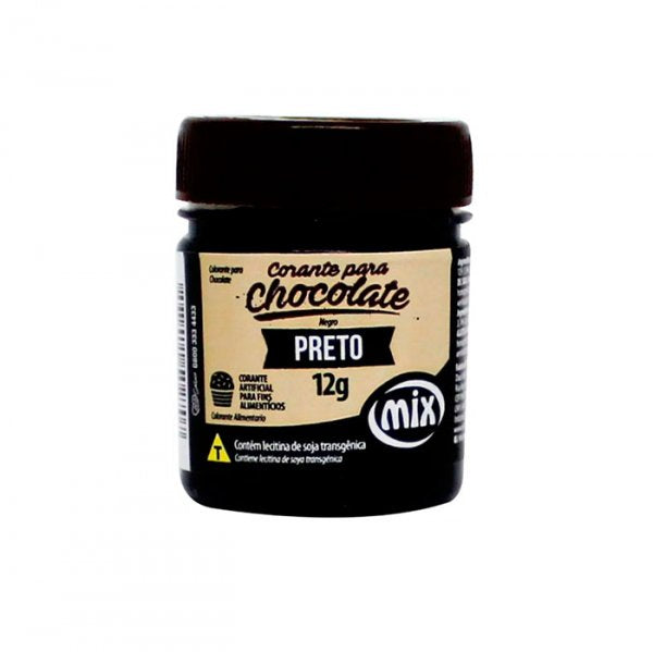 Corante Em Gel Para Chocolate Preto 12G - Mix